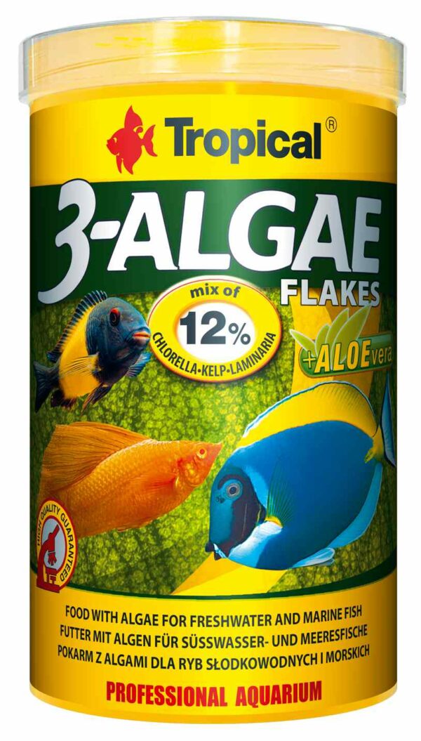 Tropical Professional Line 3-Algae Flakes 250ml/50gr - mangime con alghe per pesci d’acqua dolce e marini