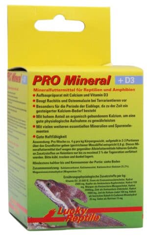 Lucky Reptile - PRO Mineral +D3  60g, Integratore minerale con Vitamina D3