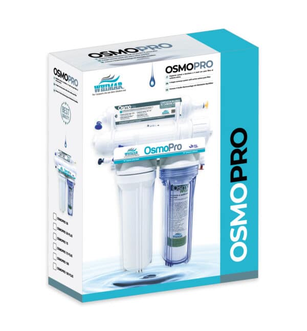 Whimar - OsmoPro Plus 50 - impianto osmosi a bicchiere 4 stadi con membrana Pentair e post-filtro al carbone
