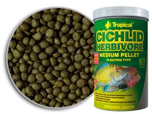 Tropical Professional Line Cichlid Herbivore Medium Pellet 1000ml/360gr - mangime per ciclidi con dieta vegetariana, granulometria medio grande