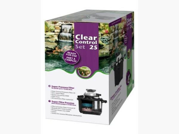 Velda Clear Control Set 25L - filtro pressurizzato con pompa e UV-C integrato per laghetti fino a 10000 litri