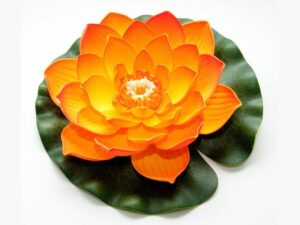 Velda Floating Lotus Foam Orange Ø10cm - synthetic floating pond decoration